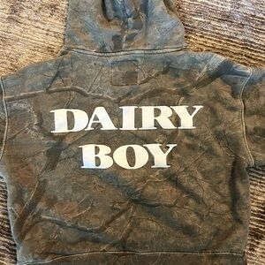 Dairy Boy river camo Hoodie pink letters